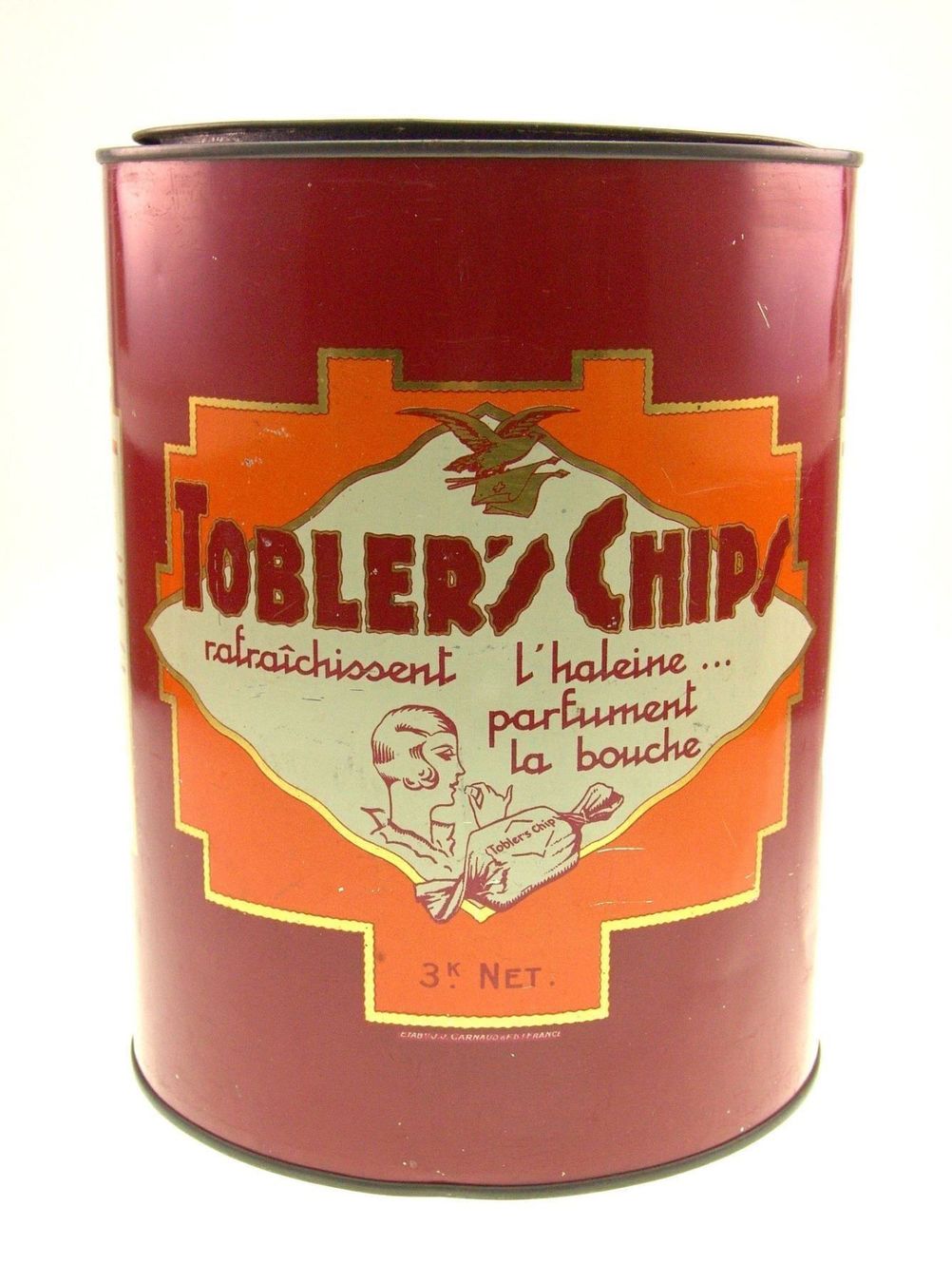 Tutte le decorazioni: Tobler's Chips Bern alte Blechdose mit Deckel – Usato da Langenthal venduto da Sammlungs_aus