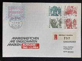 Schweiz 1984 R-FDC MH Volksbräuche Satz unten geschnitten
