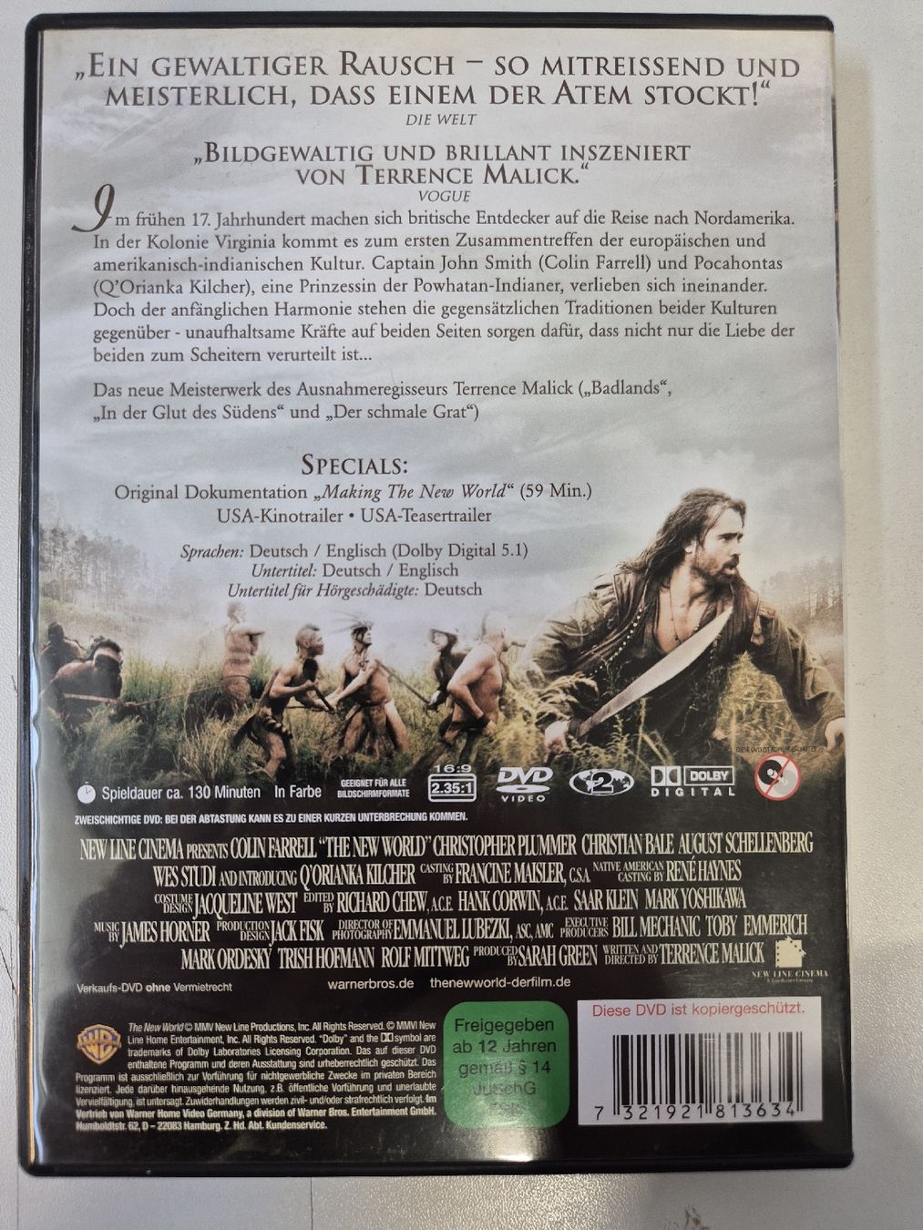 Tutti i DVDs: The New World DVD – Usato da Lindau venduto da Hammy0740 1