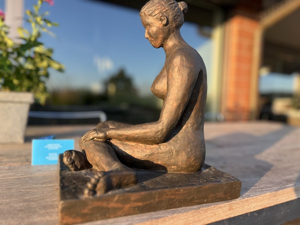 Sculture & Statue: Elegante Skulptur "Sitzende" von Albert Strupler, 1998 – Nuovo (secondo la descrizione) da Wiesendangen venduto da Pinacle 2