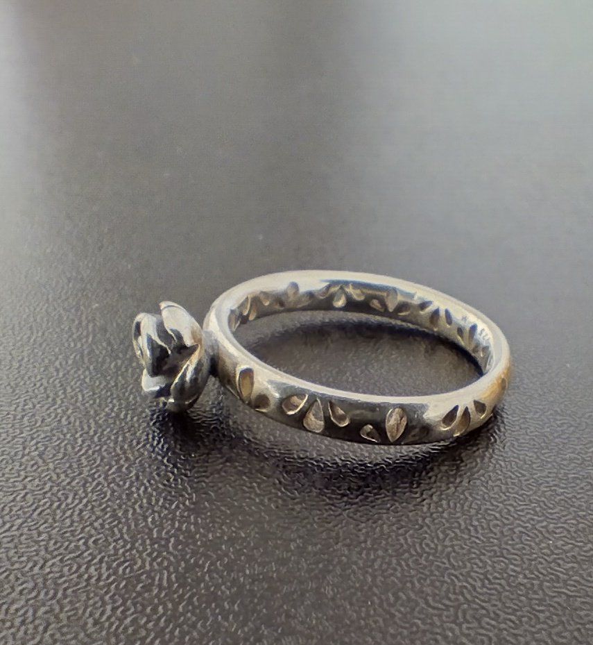 Anelli: LEICHTER RING MIT ROSE BLUME SILBER 925 – Usato da Romanshorn venduto da Glitzer-Paradies 2