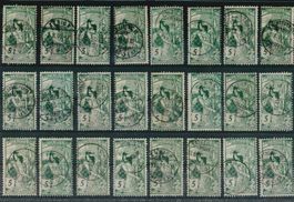 gutes Lot mit 77C  UPU 1900, gestempelt
