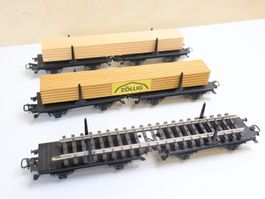 Märklin 3 x Langholz-Wagen Set 4665 - H0 - NP 112.-