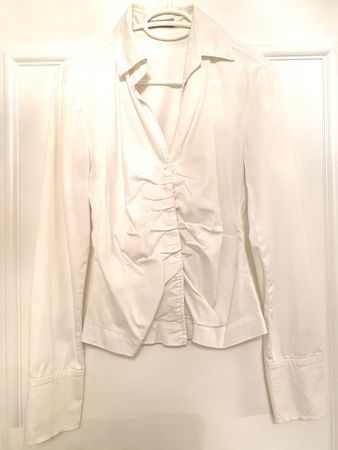 Hemdbluse René Lezard weiss Grösse 36 guter Zustand