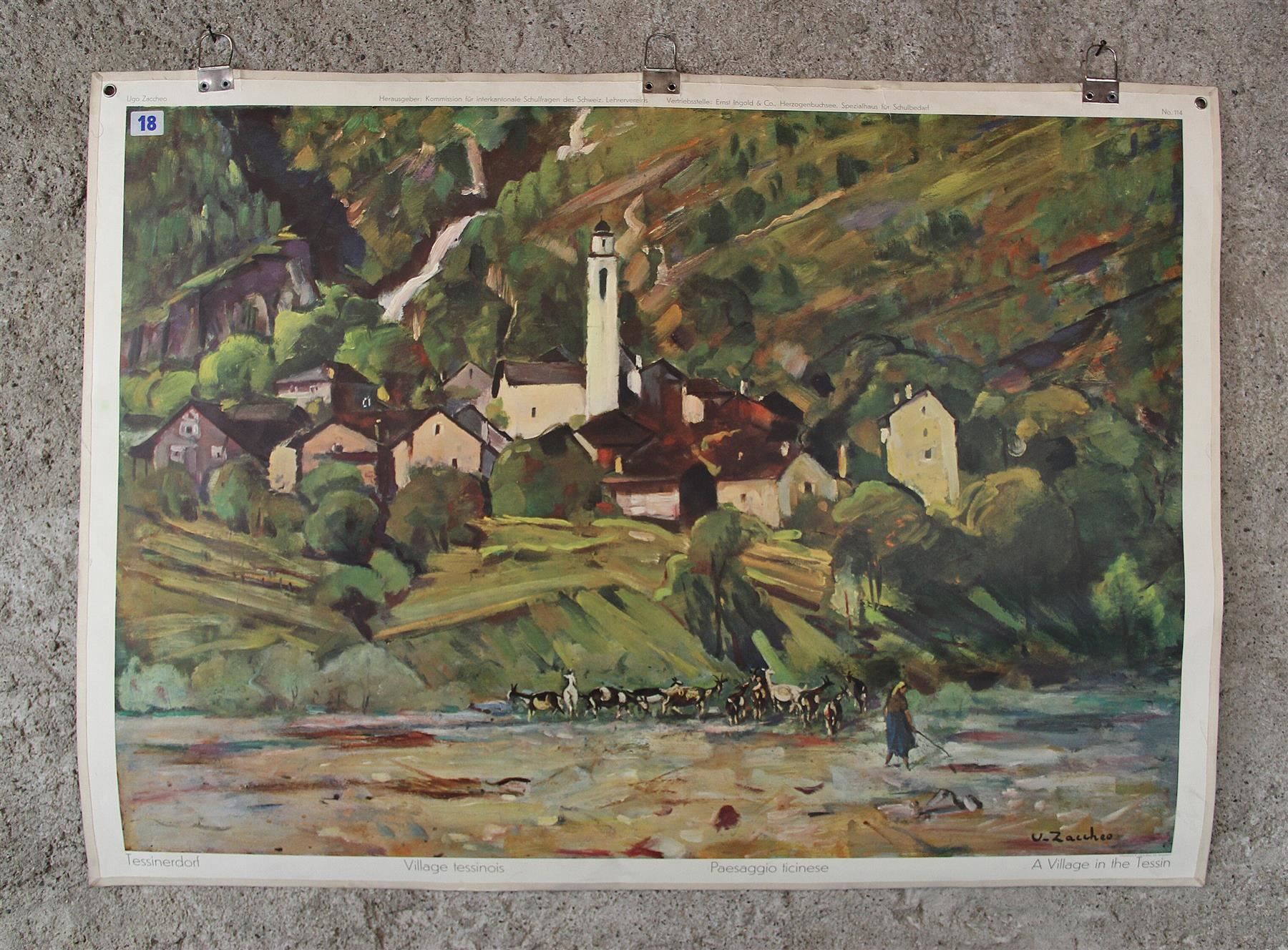 Foto & Immagini: Schulwandbild "Tessinerdorf" Tessin – Usato da Birrwil venduto da brandschatz_birrwil 1