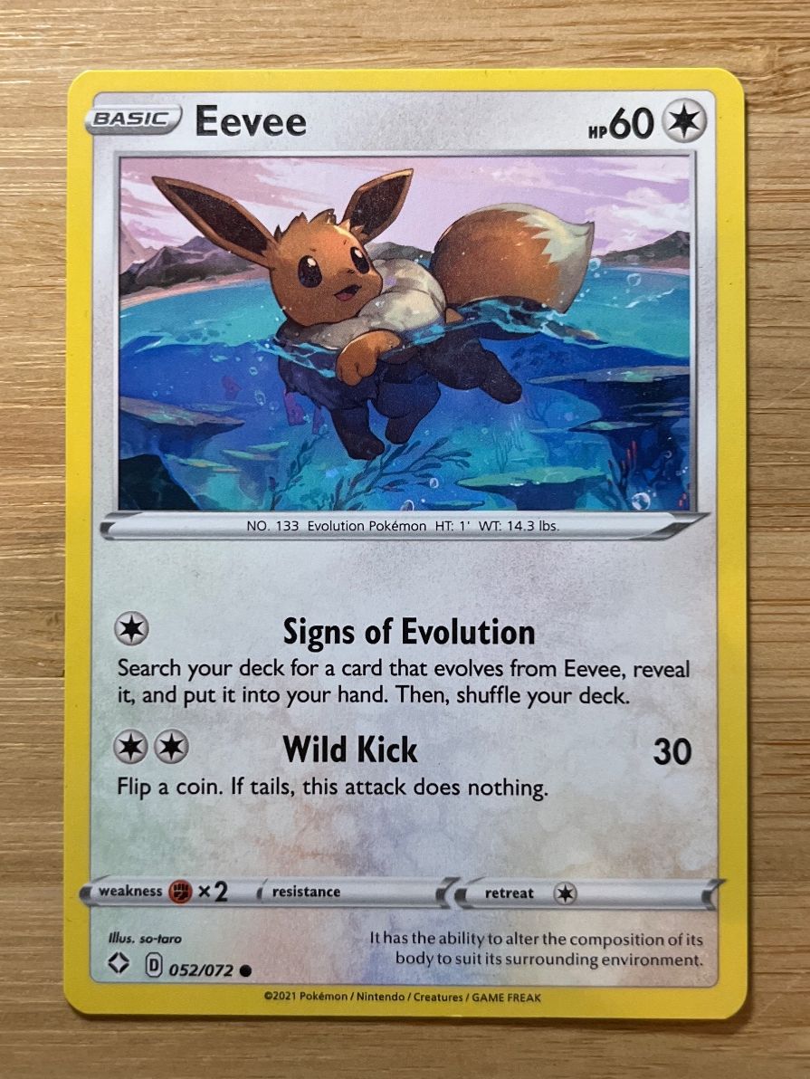 Pokémon Sammelbilder & Trading cards: Eevee - 052/072 - Shining Fates – Gebraucht aus Zürich von
