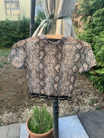 Tally Weijl Mesh Crop Top Gr. XS – Schlangenmuster / Snake