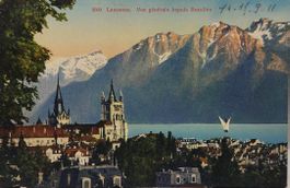 LAUSANNE - Vue générale depuis Beaulieu - 1911
