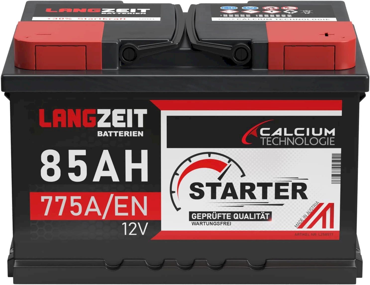 Batterie: LANGZEIT Autobatterie 12V 85Ah – Nuovo e nell'imballaggio originale da Bottighofen venduto da zaap