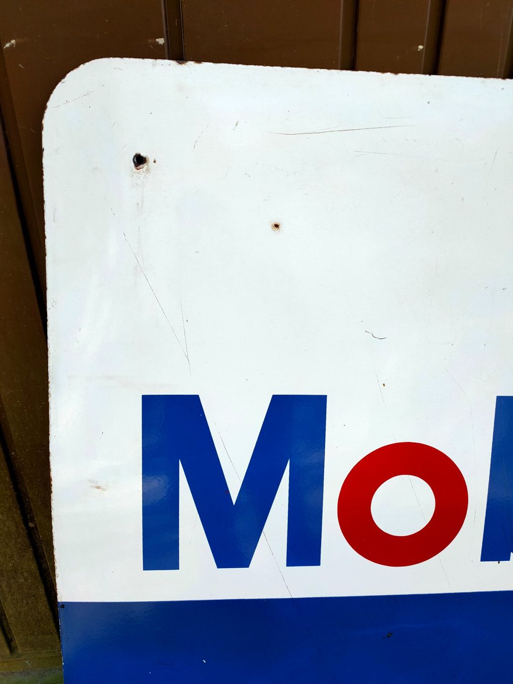 Insegne: Plaque émaillée mobiloil – Usato da Bretonnières venduto da Minigab 1