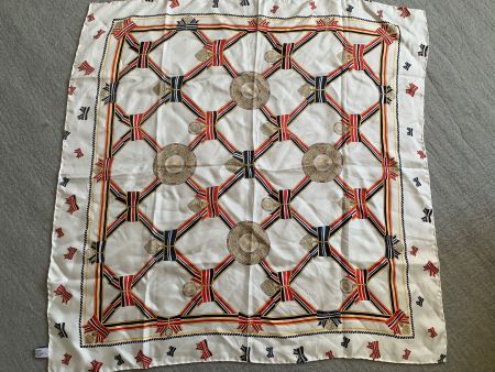Seidenschal Damen Vintage 85 x 85 cm guter Zustand