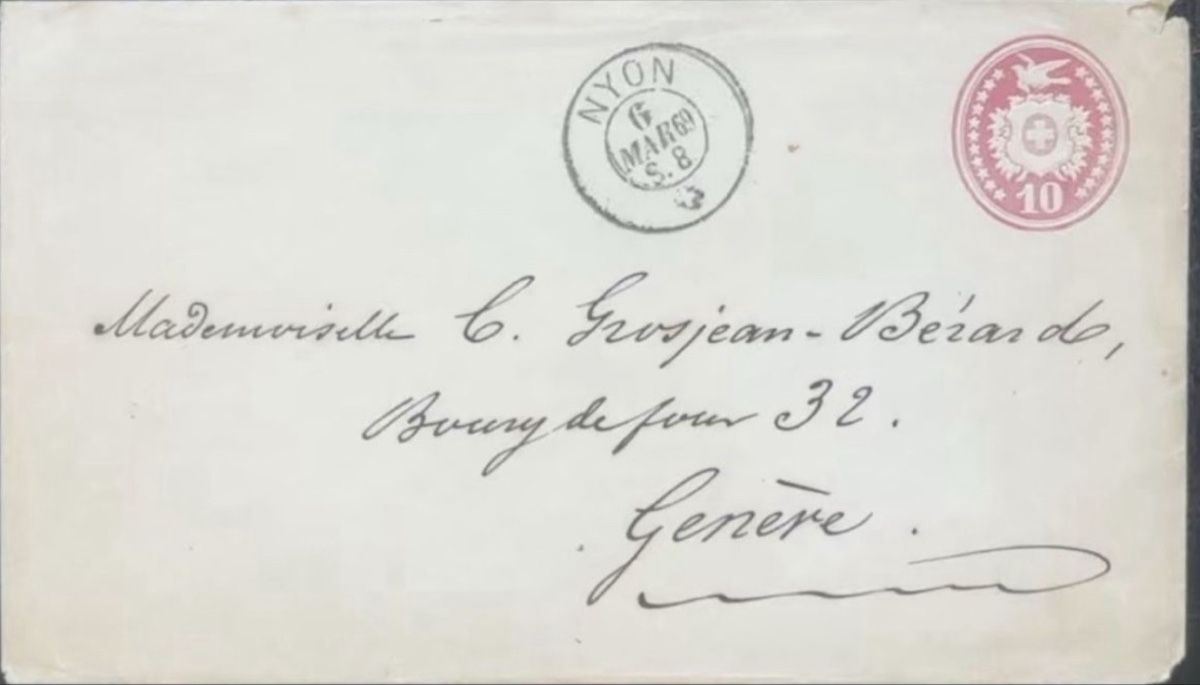 Tutti i francobolli: Briefumschlag mit Stempel und Adresse, gebraucht – Usato da birsfelden venduto da tim0444