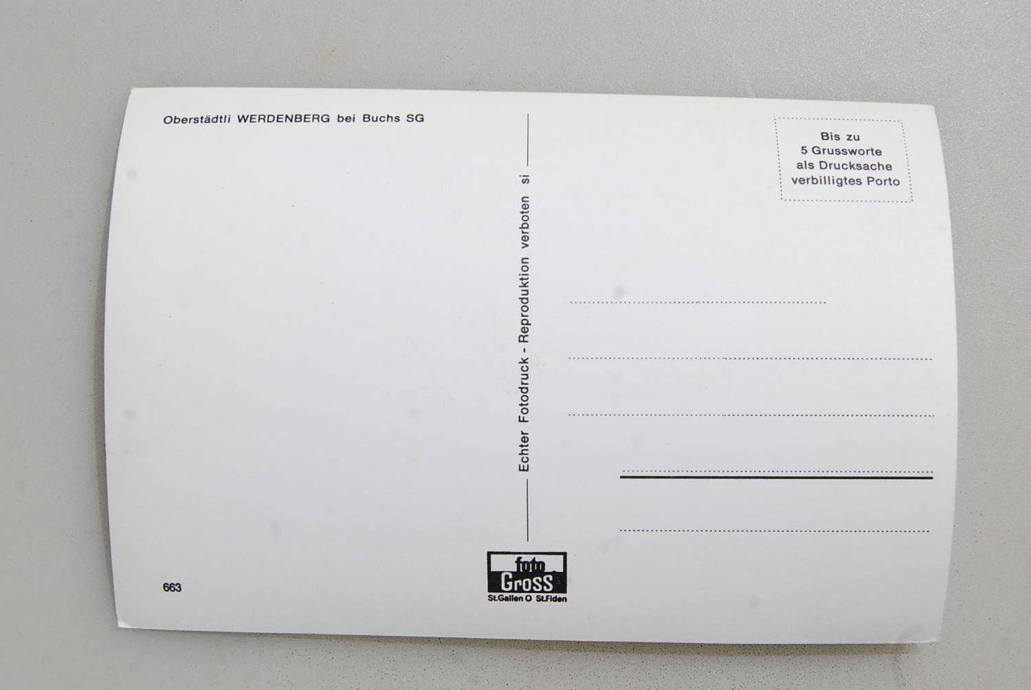 Cartoline postali: AK Oberstädtli Werdenberg – Usato da Rüfenacht BE venduto da Toro06 1