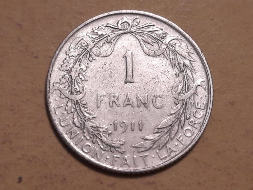 Alle Münzen: Belgien 1 Franc "Albert I" 1911 Silber – Gebraucht aus Buchs SG von numispatica 1