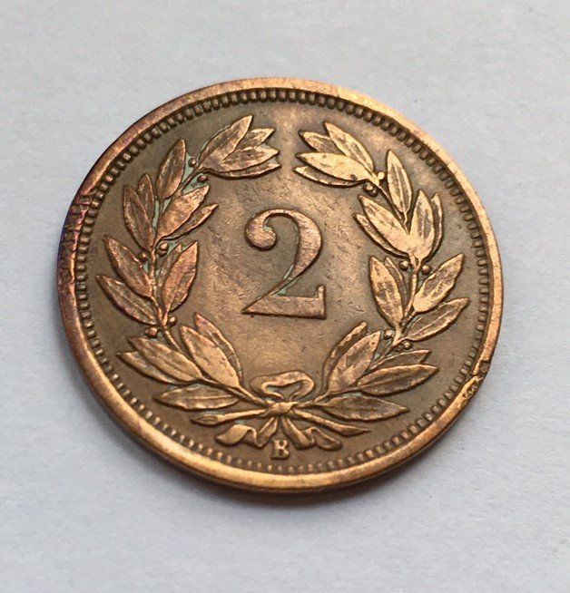 Tutti le monete: 1879 2 Rappen vz – Usato da Kirchberg SG venduto da Zenhad69 1