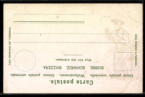 Cartoline postali: Litho Genève, Genevoise, Monument natio – Usato da Berlin venduto da bartko-reher 1