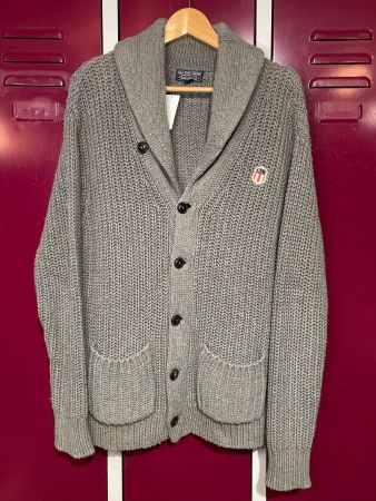 RALPH LAUREN R.L. KNIT CARDIGAN JACKET SZ: M