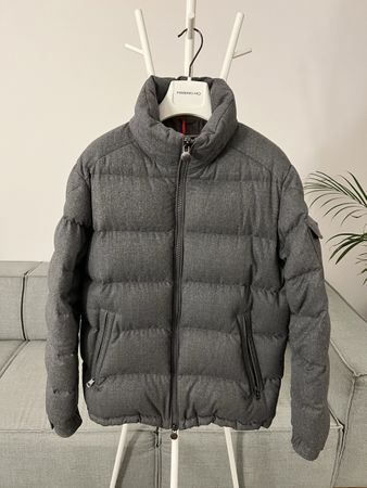 Moncler Herren Daunenjacke - grau melliert - Grösse 4 / 52