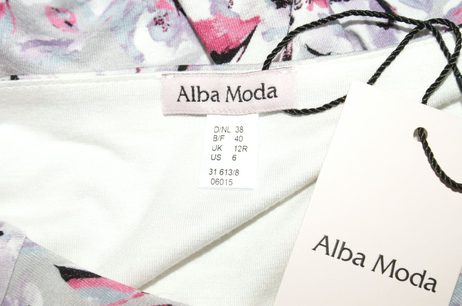 Vestiti: Kleid von Alba Moda, Gr. 38, hellgrau gemustert    NEU – Nuovo (secondo la descrizione) da Grüt (Gossau ZH) venduto da o-nyx 7