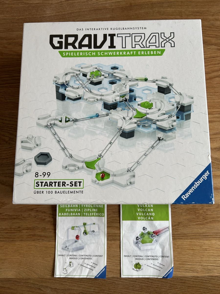 Ravensburger Giocattoli: GraviTrax Starter-Set + Vulkan & Seilbahn Erweiterungen – Usato da Kreuzlingen venduto da jthover