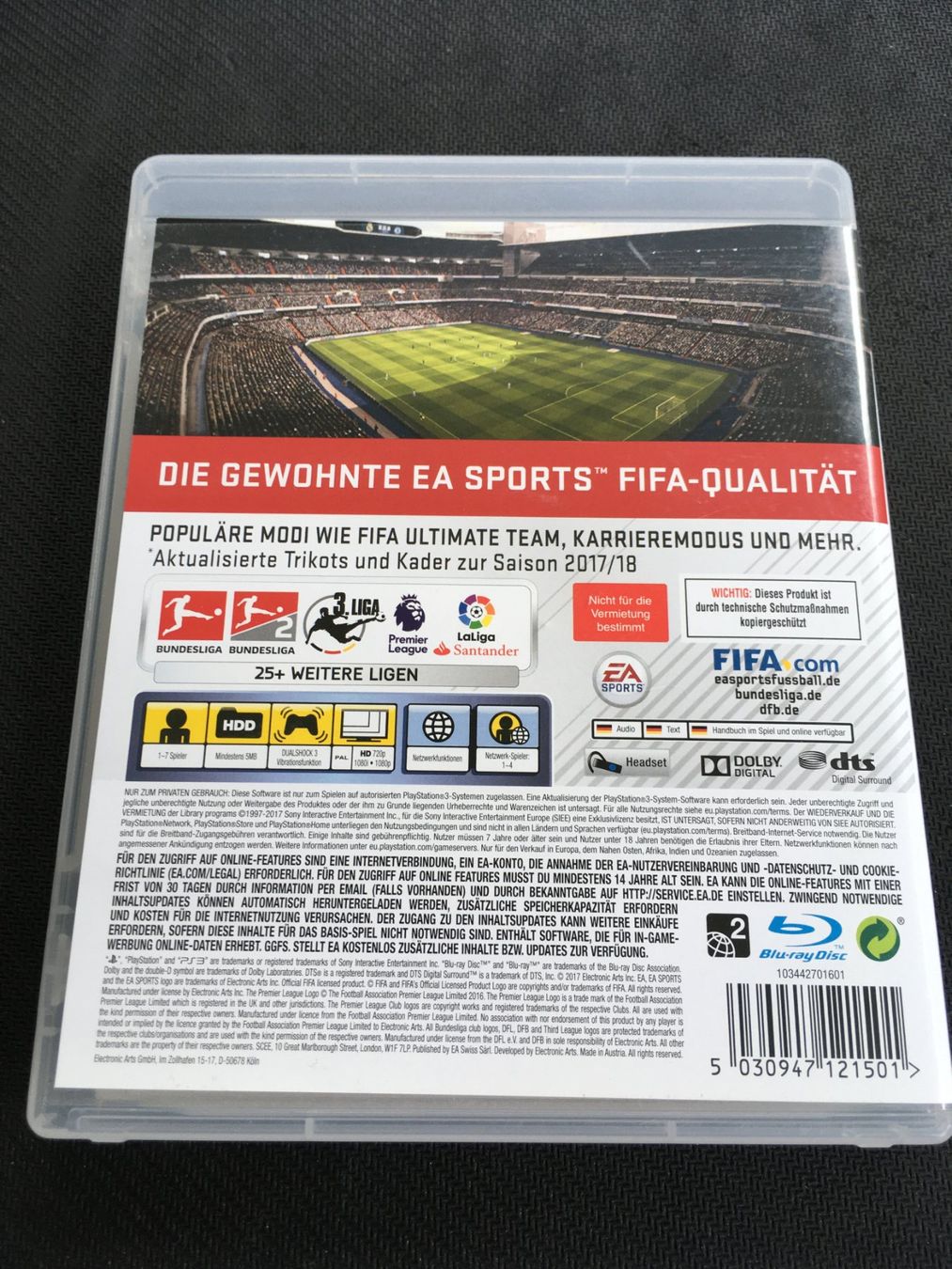 Sony Giochi: Fifa 18 - Playstation 3 / PS3 – Usato da St.Gallen venduto da Punktchen01 1