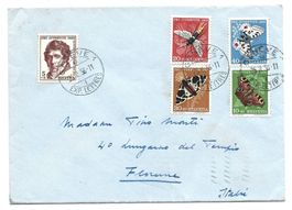 Brief 25.II.56 mit Serie Pro Juventute 1956 Nr. J158 – J162