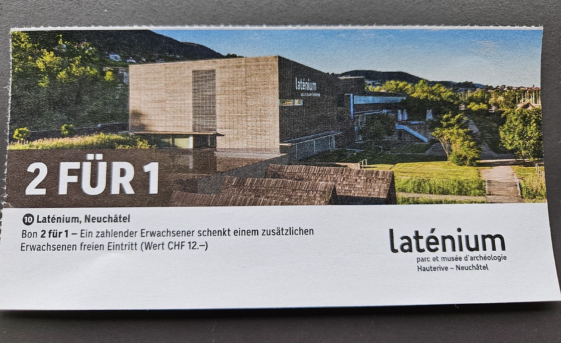 Buoni: Laténium Neuchâtel: 2 für 1 Gutschein – Nuovo e nell'imballaggio originale da Wattwil venduto da Belinda98