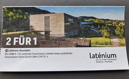Laténium Neuchâtel: 2 für 1 Gutschein