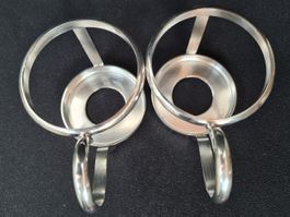 2 Teetassenhalter Metall  6 & 6.5 cm,  alt EgonKreis SG