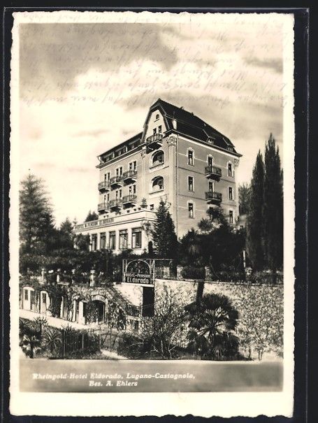 Ansichtskarten: Lugano-Castagnola, Rheingold-Hotel Eldor – Gebraucht aus Berlin von bartko-reher