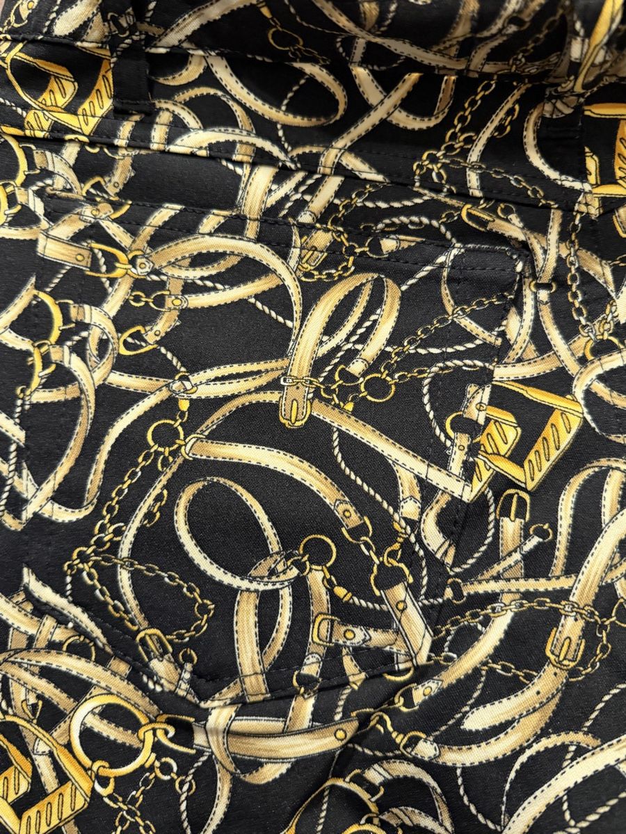 Pantaloni: Schicke Hose mit Kettenmuster, Grösse 40 – Usato da Walde AG venduto da Hanutta 1