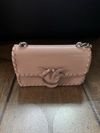 Pinko Love Mini Schultertasche Leder rosa guter Zustand