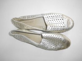 Espadrille cuire doré T. 40