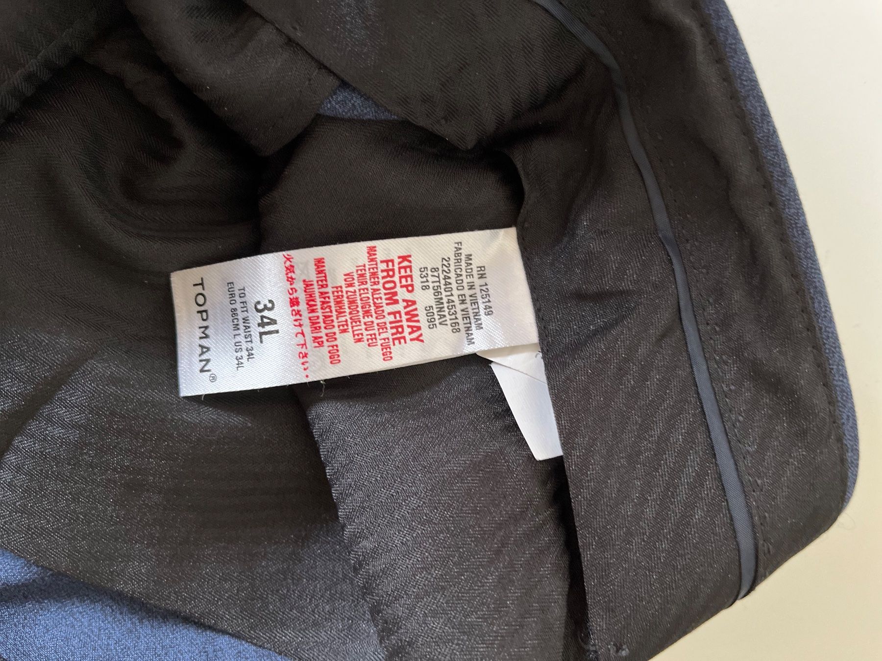 Topshop Pantaloni: Hose Herren, blau / Topman US 34/34 – Usato da Bern venduto da The_One_Salesman 4