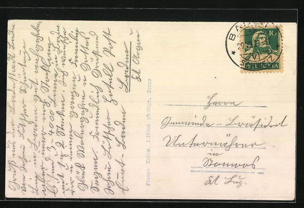 Cartoline postali: Ennetbaden, Hotel Post auf der Badstrass – Usato da Berlin venduto da bartko-reher 1