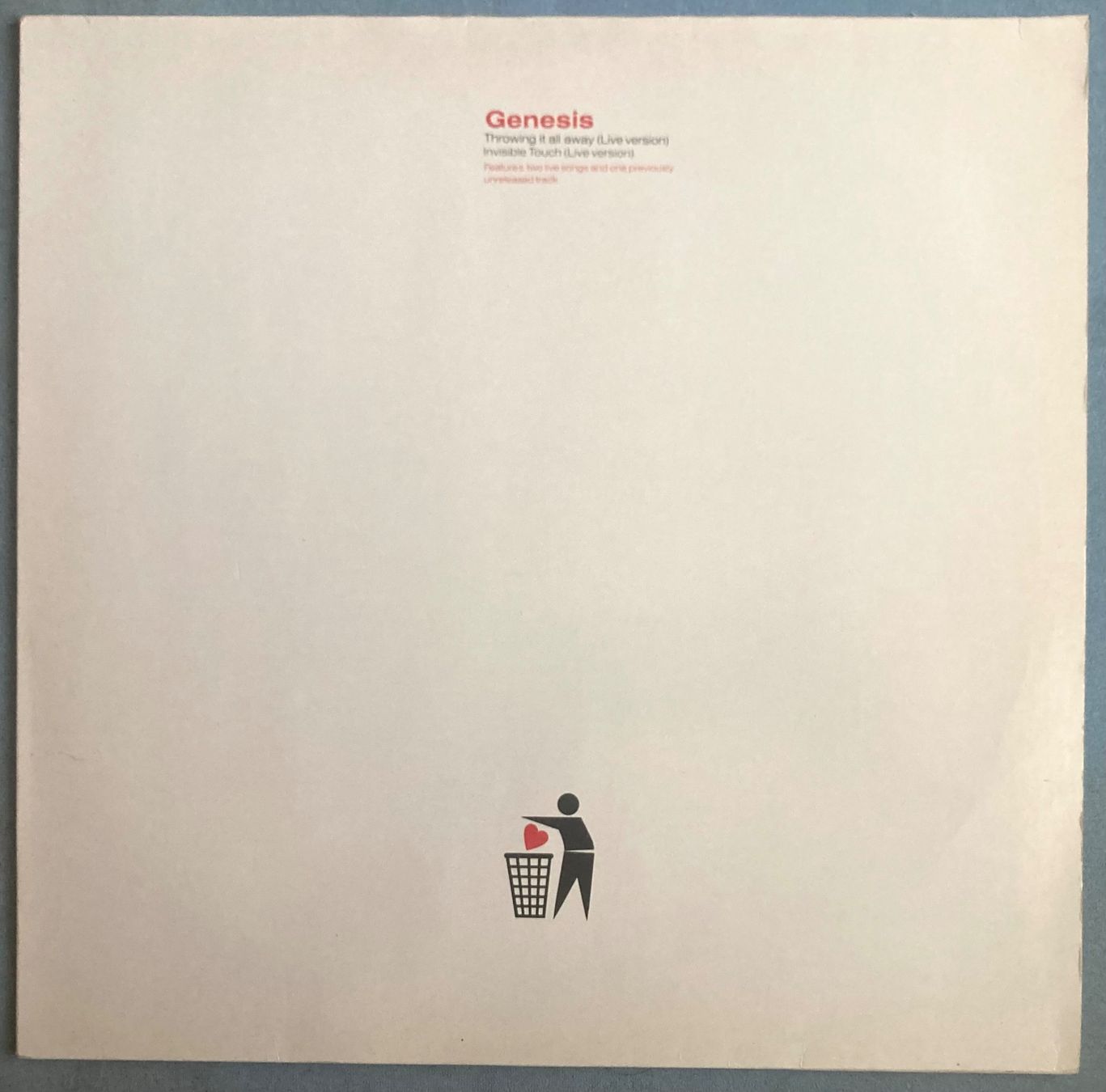 Vinyles: GENESIS - THROWING IT ALL AWAY (LIVE VERSION) – D'occasion à Poliez-Pittet par Newtown-Records