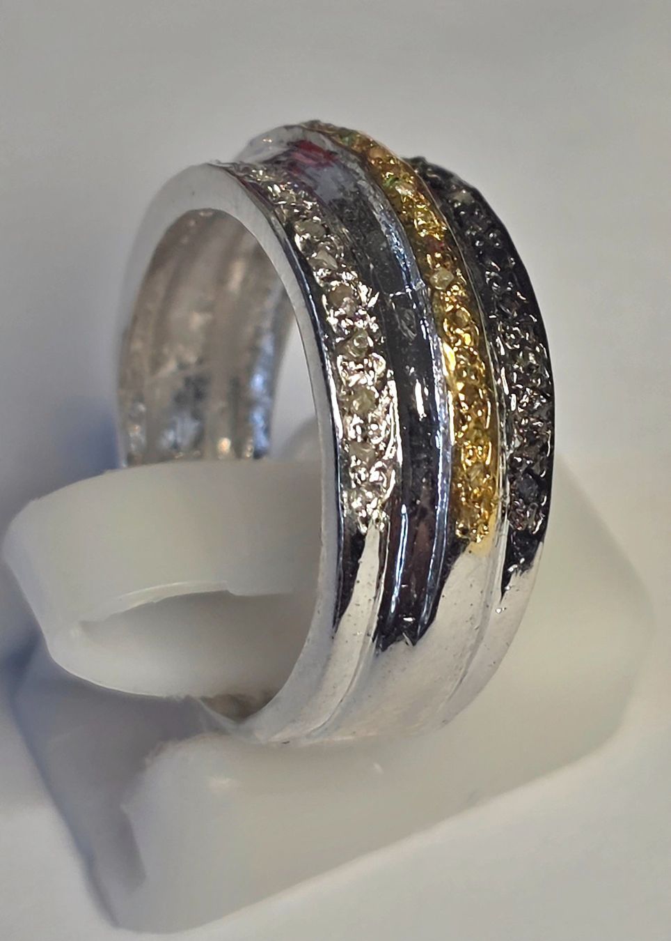 Anelli: Diamant Ring weiss gelb schwarz – Nuovo (secondo la descrizione) da Zürich venduto da adriben 2
