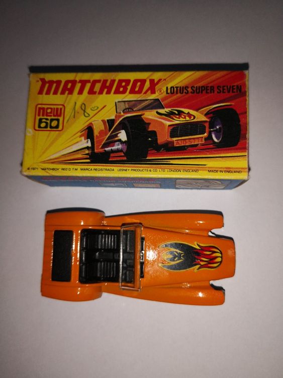Matchbox Superfast N°60 – Lotus Super Seven Orange – En Boîte – Occasion