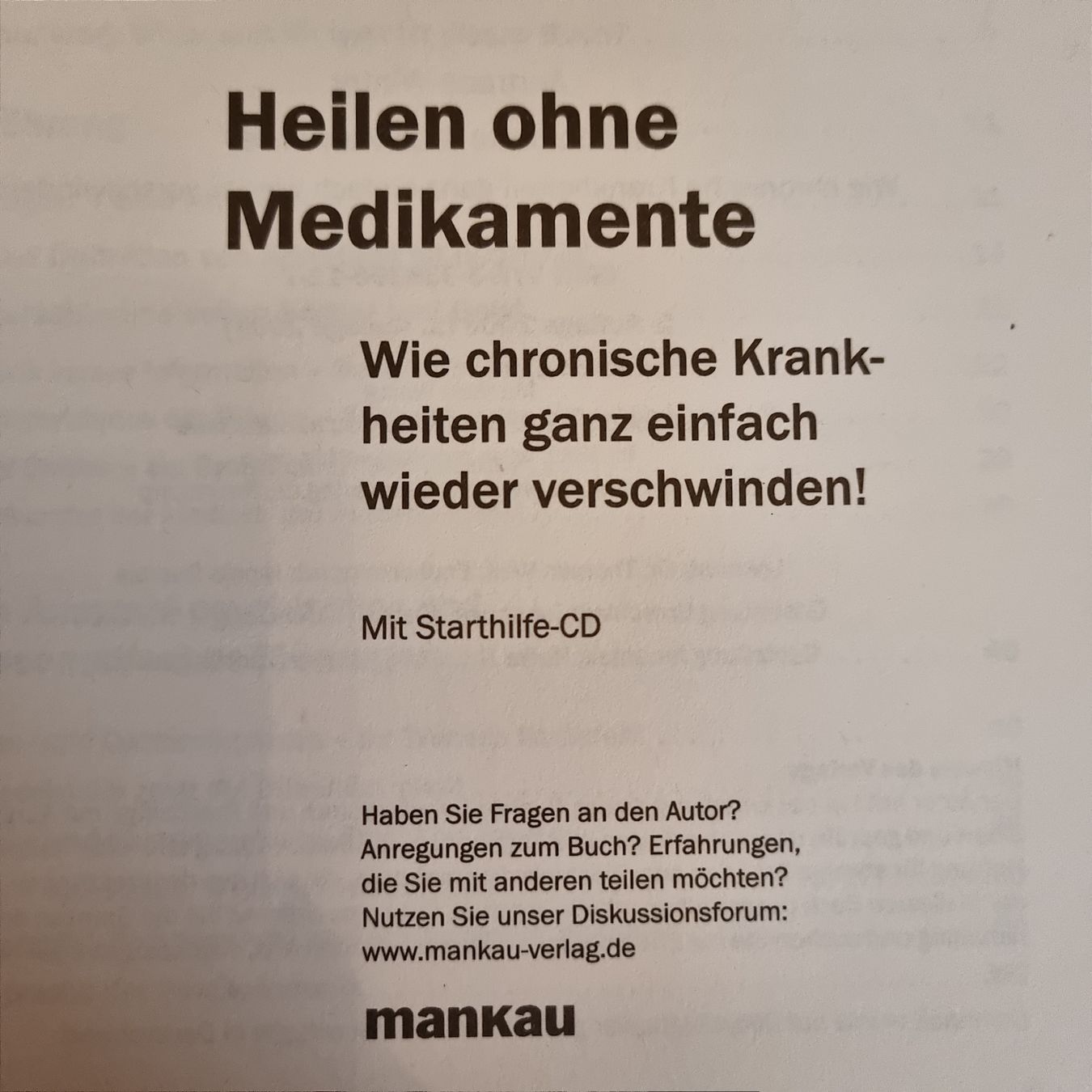Bücher: Andreas Winter: Heilen ohne Medikamente, mit CD! – Gebraucht aus Lyssach von Edelweiss3000 1