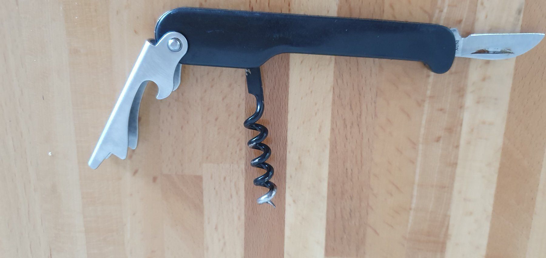 Apribottiglie & Tappi per chiusura: Korkenzieher mit Messer – Usato da Sempach Station venduto da SwissRolli 1