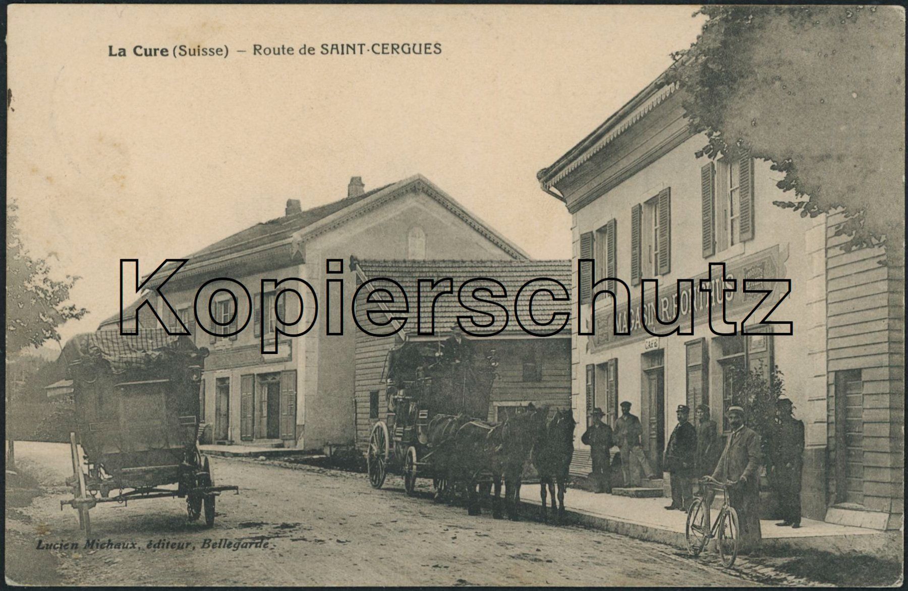 Cartoline postali: VD La Cure - Postkutsche - St. Cergue – Usato da Schindellegi venduto da leecollect