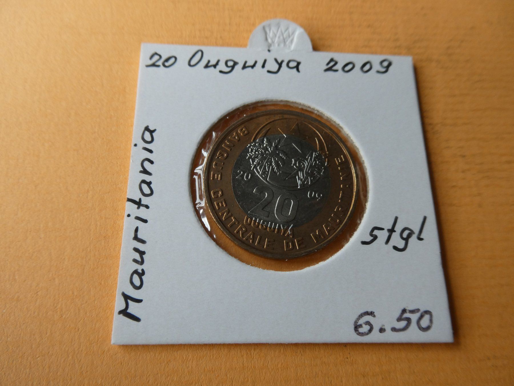 Alle Münzen: Mauritania 2009, 20 Ouguiyas   stgl. – Gebraucht aus Hinterforst von Rohusri