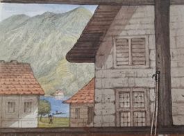 Petit dessin 12.5 X 17.5 cm Au dos Lower glacier Grindelwald