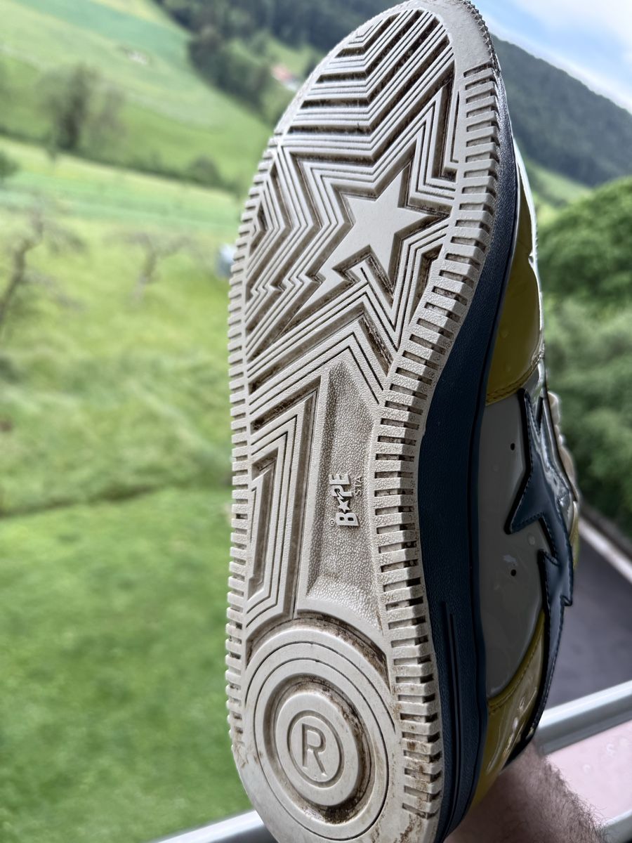 Scarpe da uomo: A Bathing Ape Bape Sta Nostalgic bleu/jaune/blanc  US 12 – Usato da Renan BE venduto da Meh1983 1