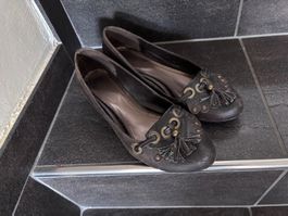 Pumps 80er Jahre braun
