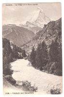 11.8.1910 Zermatt Matterhorn mit Vispbach rar