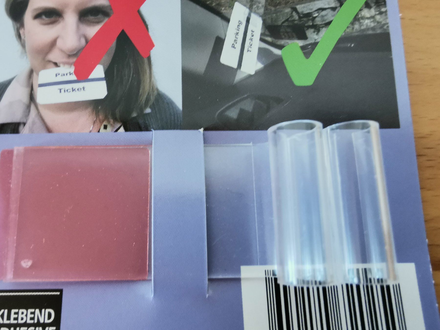 Supporti a parete: Ticket-Holder Ticket-Halter Windschutzscheibe, selbstklebend – Nuovo e nell'imballaggio originale da Gebenstorf venduto da Aturic 1