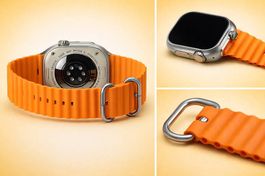 Smart Watch mit orangem Band