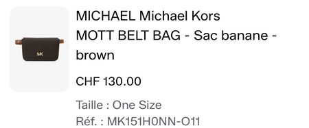 Michael Kors, MOTT BELT BAG, Sac banane