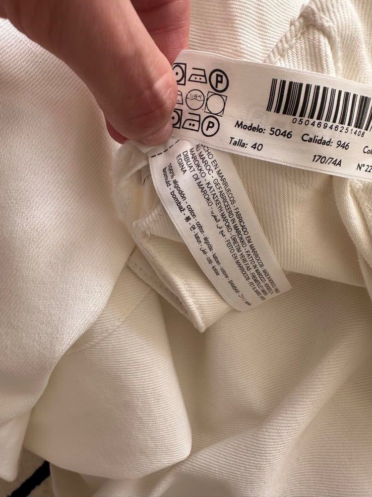 Massimo Dutti Pantaloni: White cotton trousers size 40 – Usato da Horgen venduto da dariajed 2